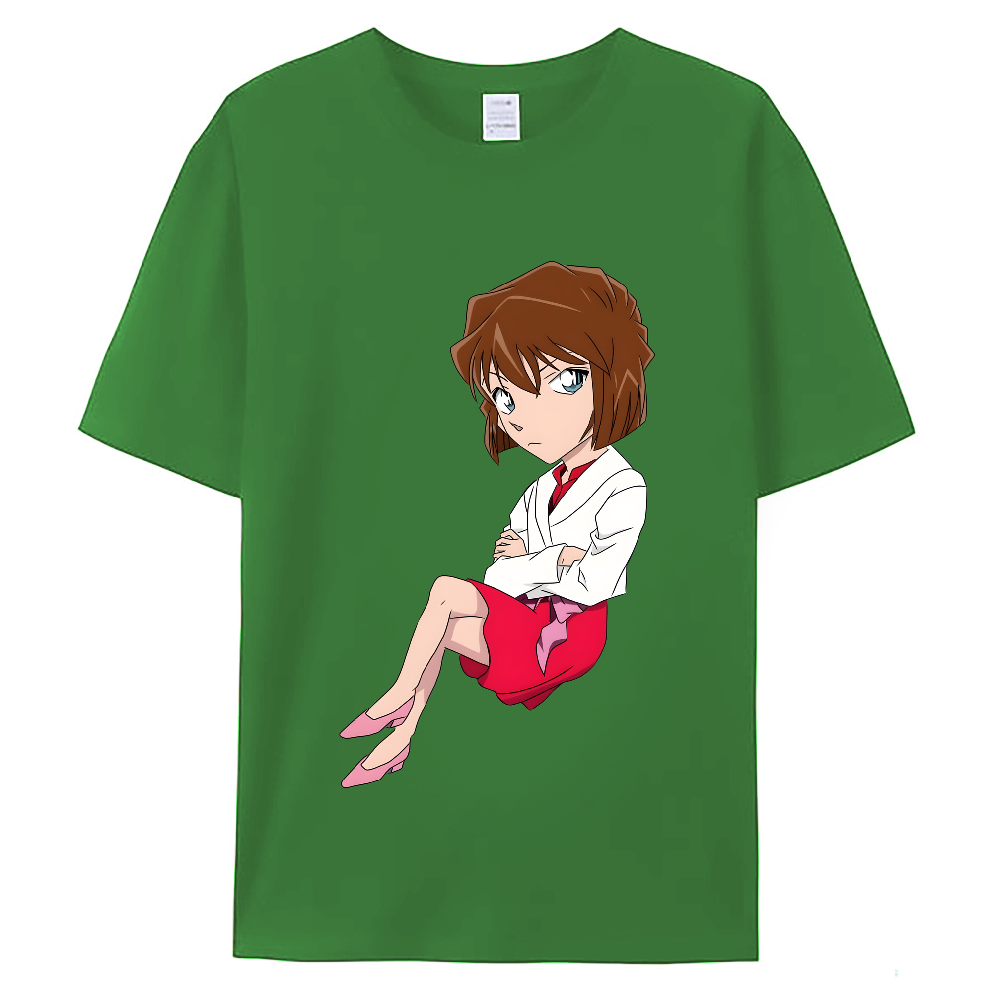 （画像用） 名探偵コナン 灰原 哀 はいばら あい Detective Conan Anita Hailey、Vi Graythorn Haibara Ai レディースカジュアルプリントTシャツ（綿100％）
